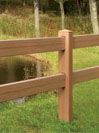 CertaGrain Wood Texture Post and Rail Vinyl Fence